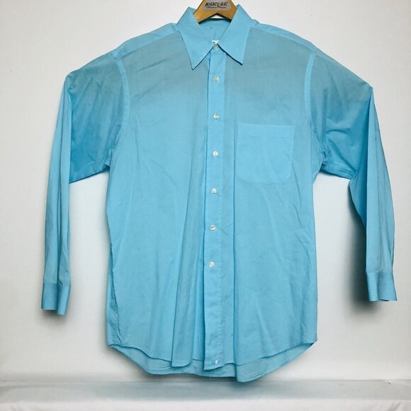 Fabio Inghirami Mens Lt Blue L/S Ctn Btn Down w/ Pocket Size 15 3/4X40 - Picture 2 of 5